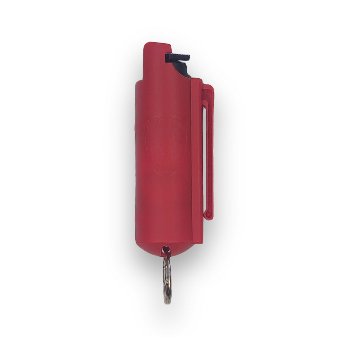 Red pepper spray keychain