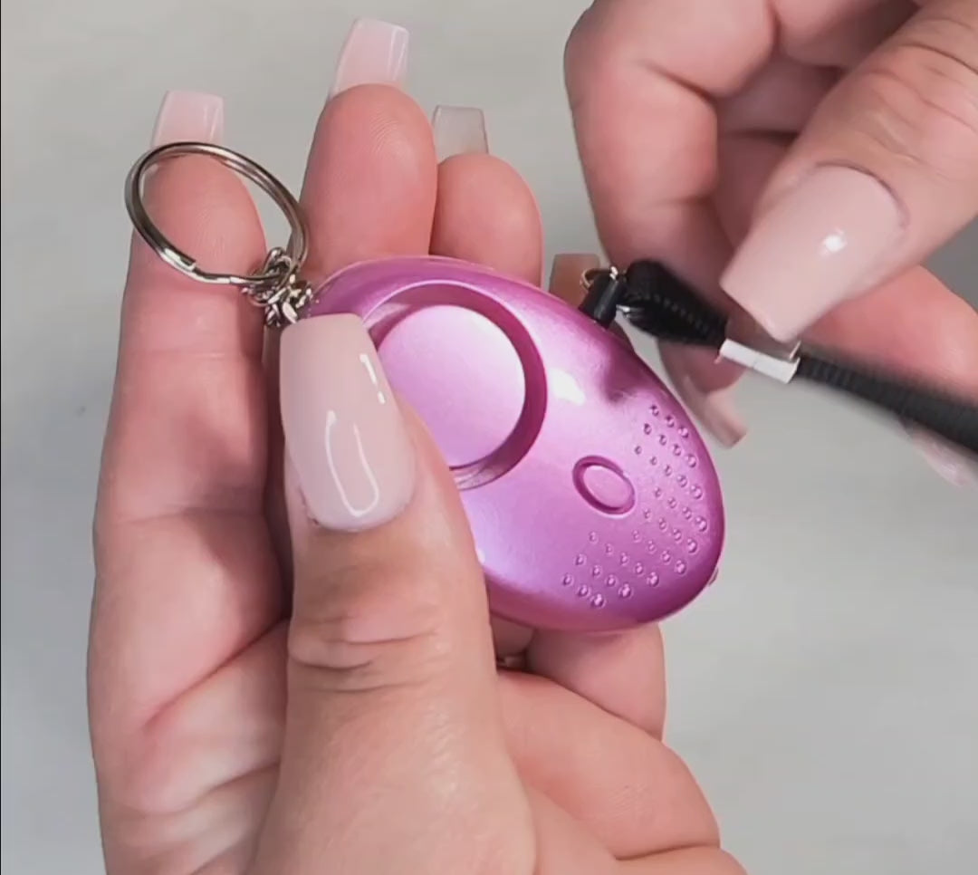 Pink & White Safety Keychain