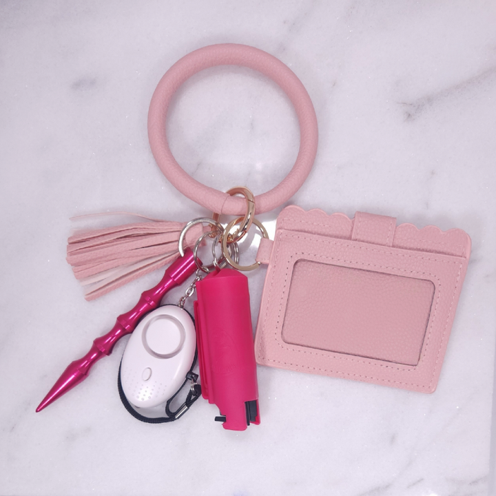 Pink Safety Ring Bracelet