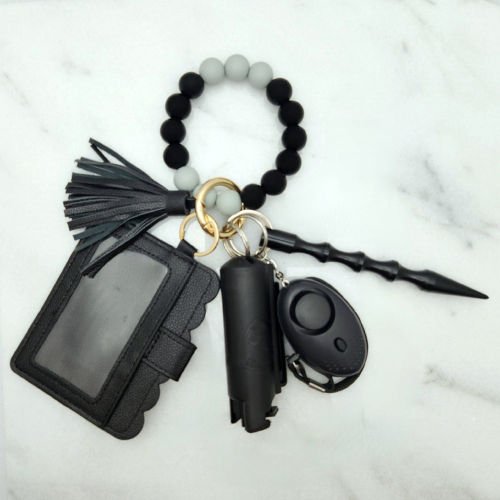 Black Beaded - With Pepper Spray - Apparel & Accessories