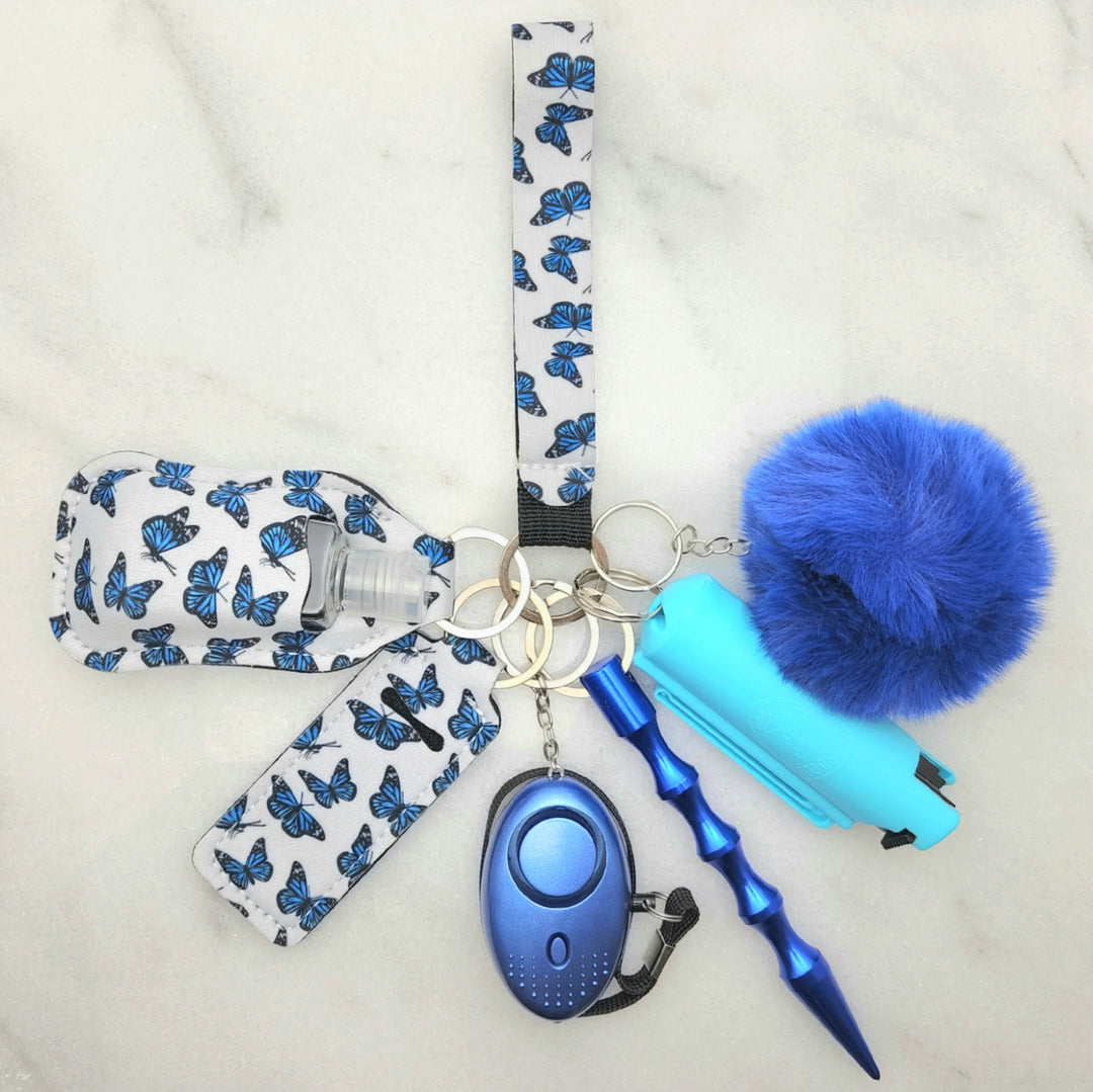 Blue Butterfly Self Defense Keychain