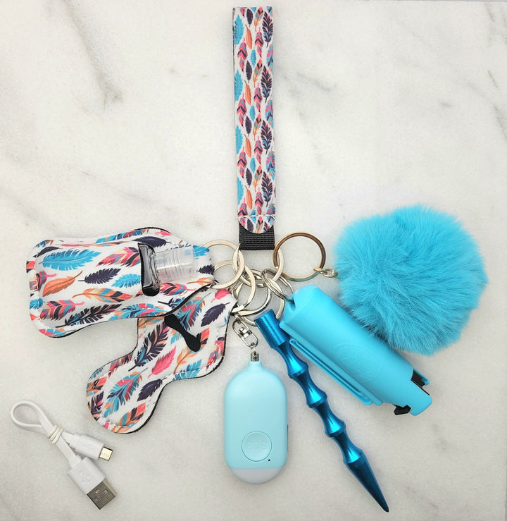 Feather Self defense Keychain Set