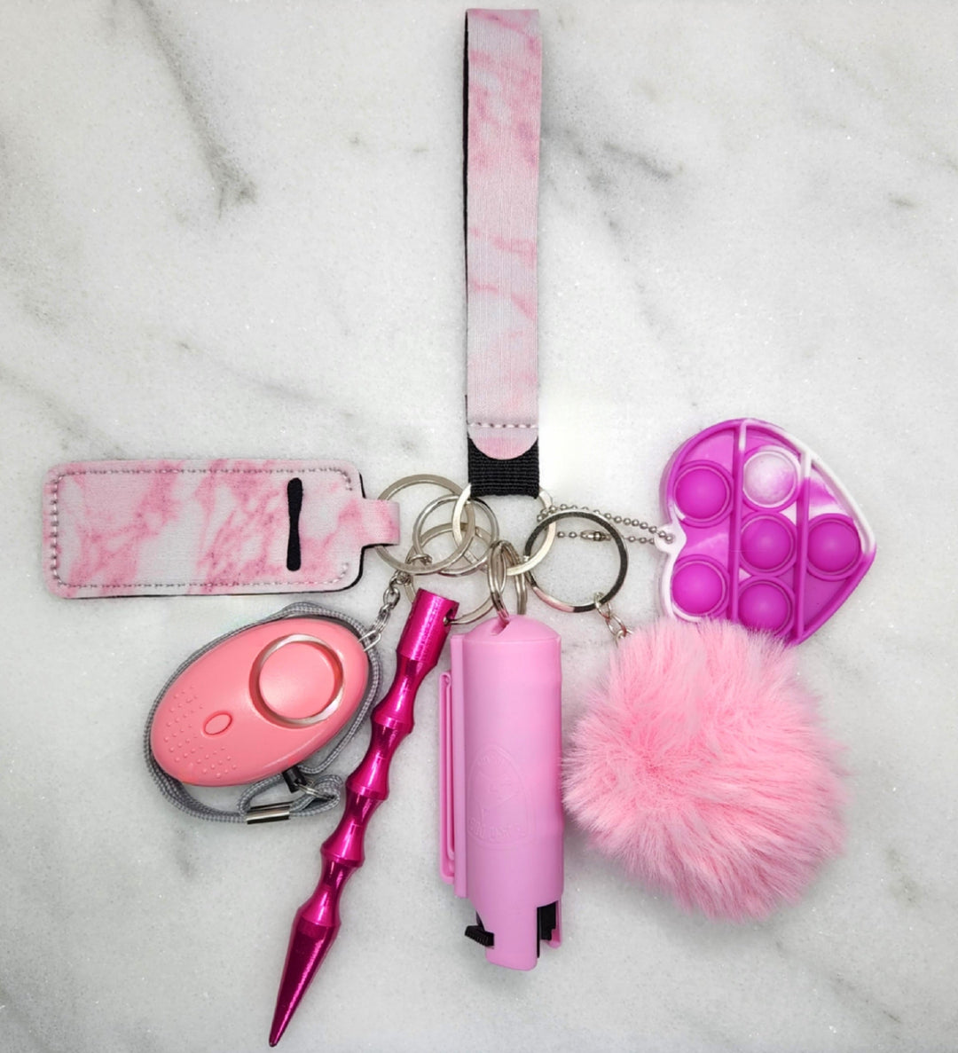 Pink Pop Self Defense Keychain